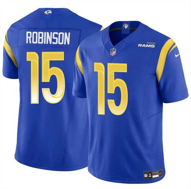 Men & Women & Youth Los Angeles Rams #15 Demarcus Robinson Blue 2024 F.U.S.E. Vapor Untouchable Stitched Jersey